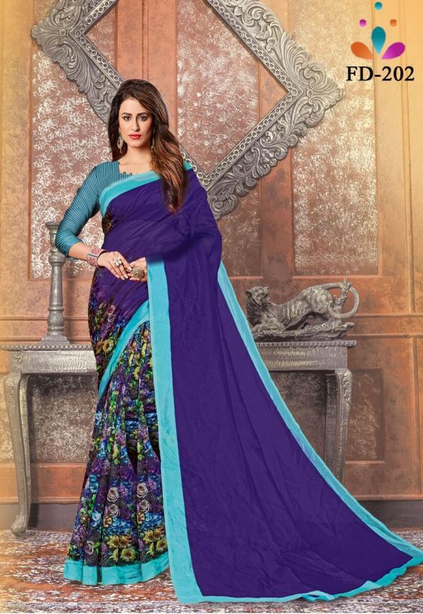 FD Vol 1 Orgenza Digital Printed Saree Collection